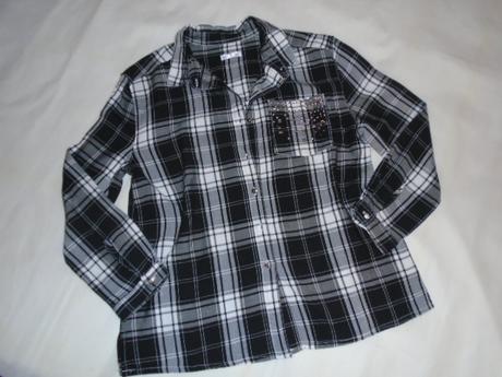 Košile kostka flitry vel 140, pepco,140