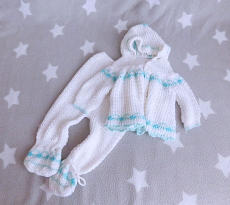 Pletená soupravička vel.50/56, 56