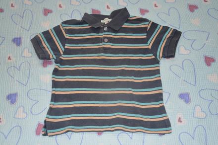 98, 104 bavlněné polo tričko s límečkem, prouhaté, vertbaudet,104