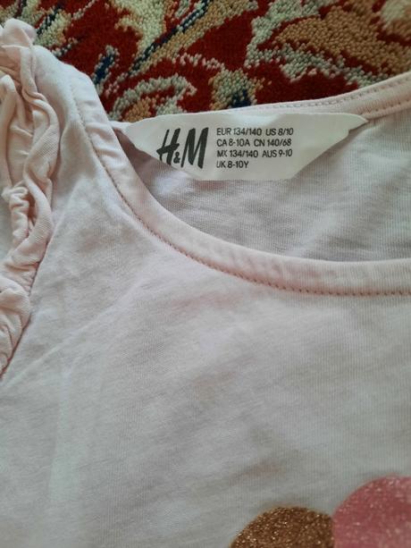 Tílko s třpytivou mušlí, h&m,134