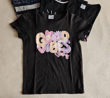 Dívčí mix triček (3x dlouhý a 2x krátký), 134/140, 140–152