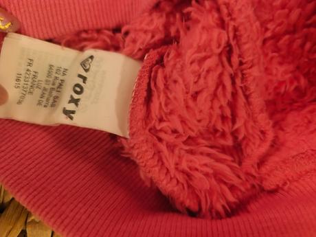 Růžová chlupatá bunda mikina roxy 74/80, roxy,74