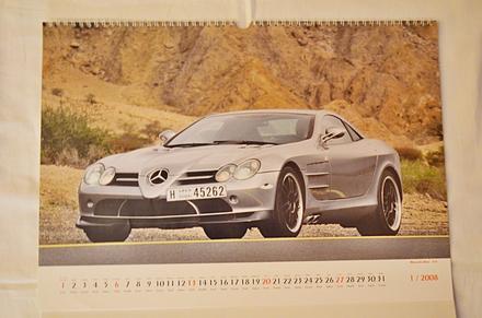 Nástěnný kalendář superauta 2008, 