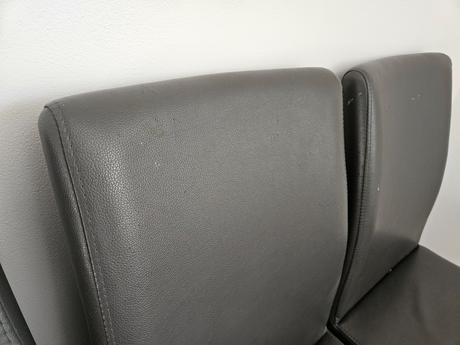 5 ks čalouněná šedá židle koženkové čalouněné šedé,