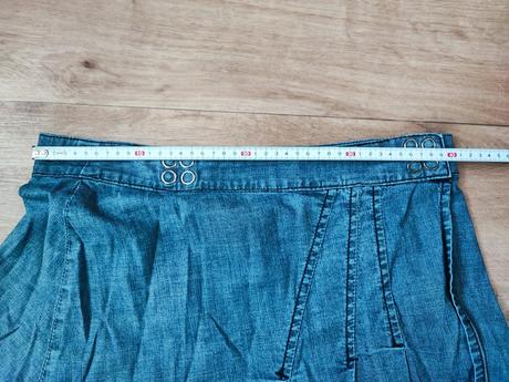 Džínová zavinovací sukně, 40
