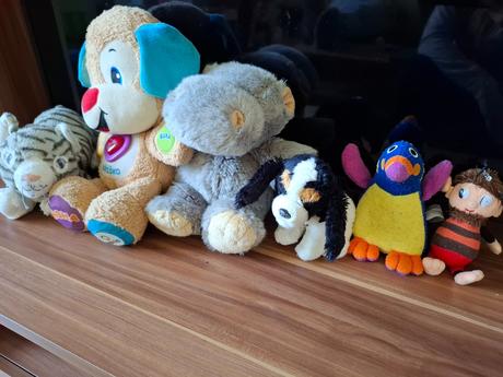 Set plyšáků- pes, kočka, hroch, tučňák ad., 