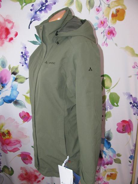 Zimní khaki bunda s kapucí 3 v jednom vaude v.38/s, s