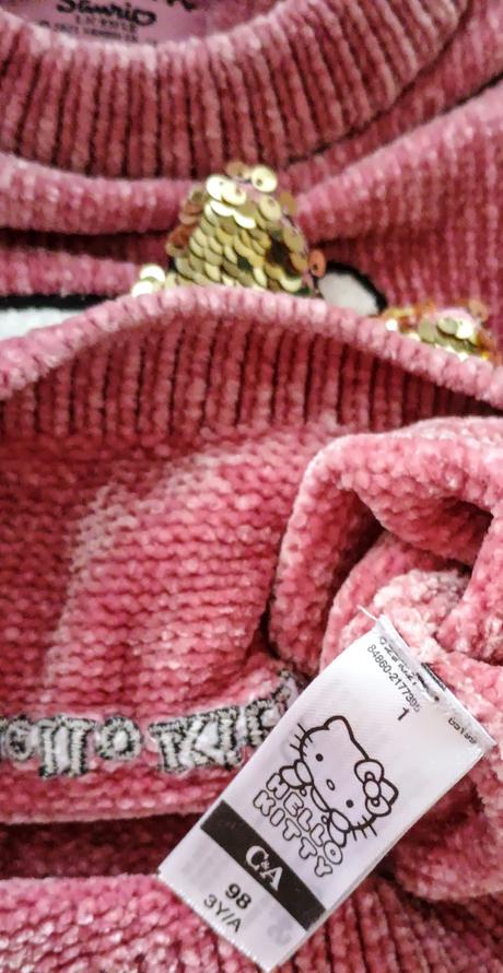 Nádherný svetřík hello kitty značky c&a vel.98, c&a,98