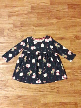 Bavlněné vánoční šatičky f&f 6-9 měs., 74