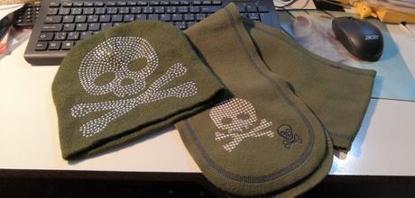 Čepice šála lebka 5-8 let, 116 / 122 / 128