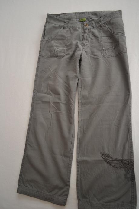 Khaki kalhoty s vyšívkou, refree,l