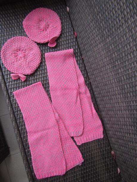 2x2 baretky pletené +2šály, 110