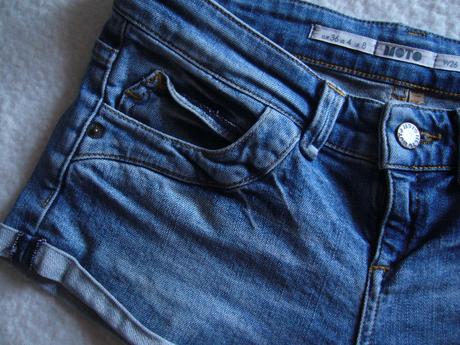 Dámské/dívčí elastické džínové kraťasy/šortky moto, s