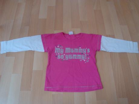 Tričko s dlouhým rukávem - růžovo-bílé, girl2girl,104