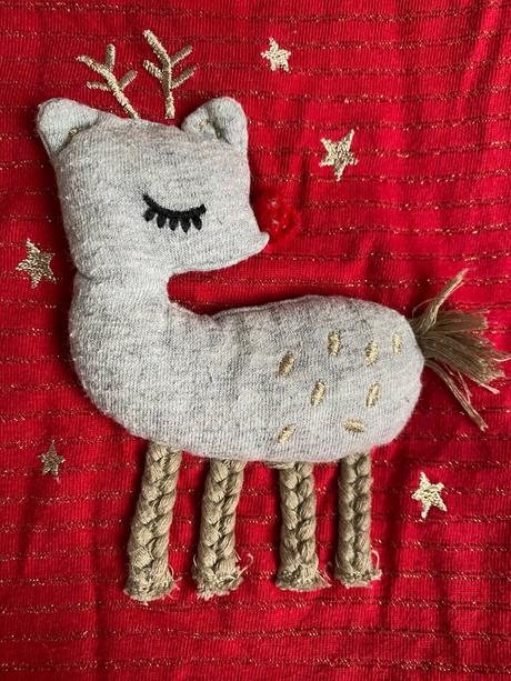 Vánoční šaty se sobem vel. 92/1,5-2r, 92