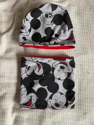 Set čepice s nákrčníkem mickey mouse 1-1,5r, disney,86