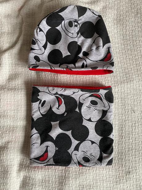 Set čepice s nákrčníkem mickey mouse 1-1,5r, disney,86
