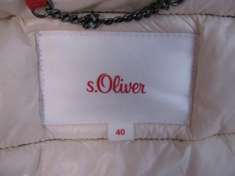 Černá prošívaná bunda s kapucí s.oliver, s.oliver,40