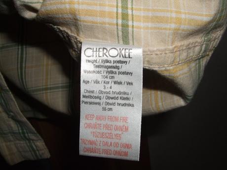 Košeľa sport v prírodných farbách, cherokee,104