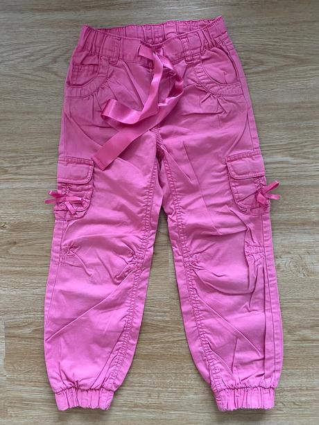 Dívčí plátěné kalhoty - h&m, vel. 116, h&m,116