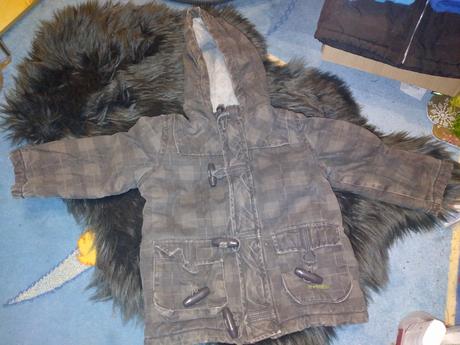 Klučičí zimní bunda kostky vel. 92 - 98, 92