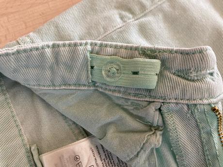 Světlé džíny široké wide high waist 140 9-10 let, h&m,140