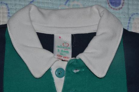 Bavlněné silnější triko s límečkem, adams,68