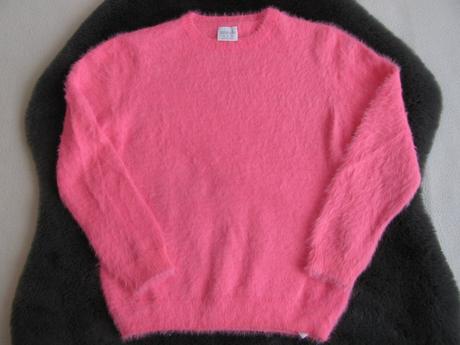 Dívčí sytě růžový svetr, f&f,122