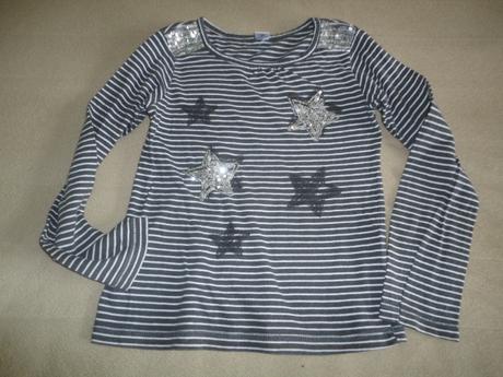 Pruhované triko pebble stone, vel. 7/8 let, 122