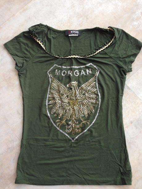 Olivová khaki tričko morgan de toi vel.s/36 orlice, morgan,s