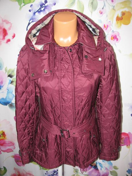 Dámská přechodná prošívaná bunda s kapucí burberry, burberry,l