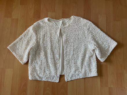 Dámský flitrový kabátek, h&m,l