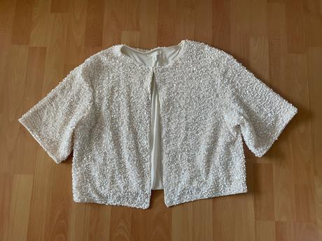 Dámský flitrový kabátek, h&m,l