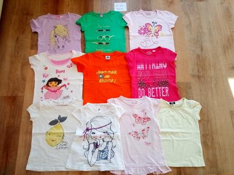 9 x tričko krátký rukáv, vel 116, h&m,116