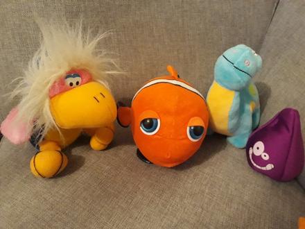 Plyšáci - nemo, dinosaurus,