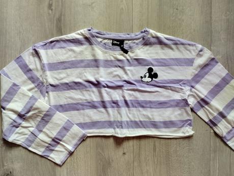 Crop top pruhovaný a široký s mickey mousem, sinsay,xs