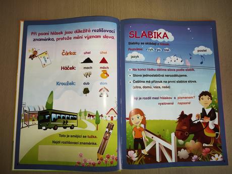 Škola zábavného učení, prac. sešit, omalovánky,