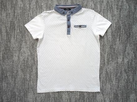 Bílé tričko triko s límečkem polo, george,146