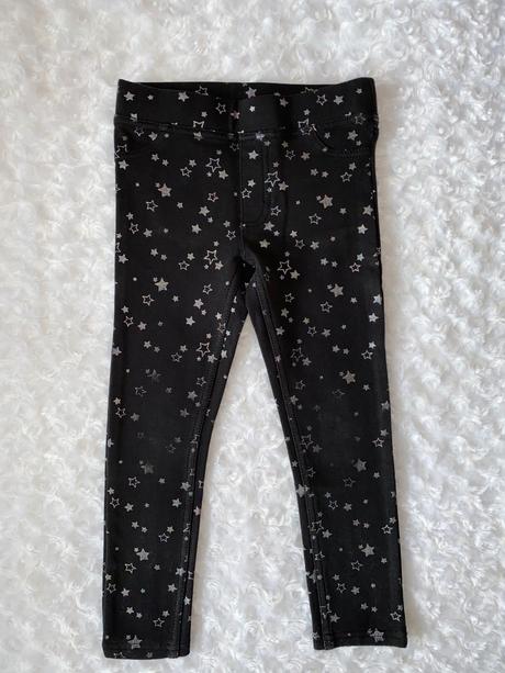 Černé bavlněné kalhoty h&m, h&m,110