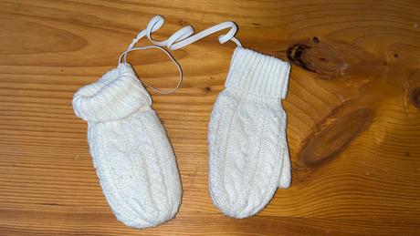 Teplé pletené rukavice, h&m,92