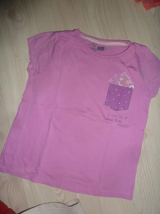 Triko s falešnou kapsičkou s květy, pepco,134