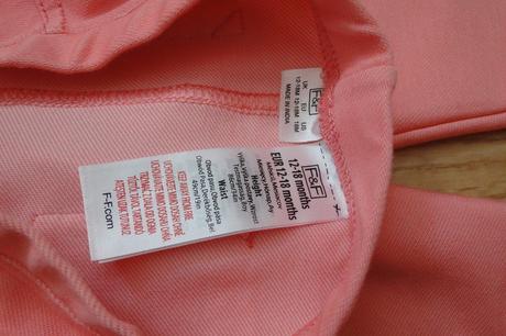 Růžové / lososové legíny, vel. 12-18m., f&f,86