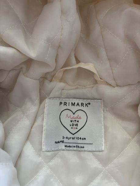 Zimní chlupatá bundička - v.3/4 roky, primark,104