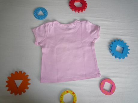 Růžové tričko s králíčkem benetton, benetton,74