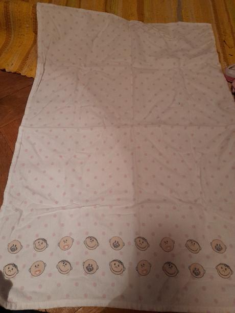 Flanelová plenka,plína růžovo bílá na holčičku,