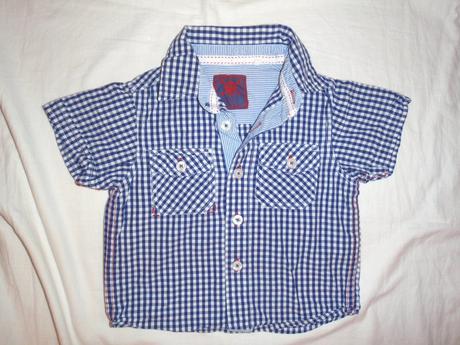 Luxusní modrobílá kostičkovaná košile, tu,80