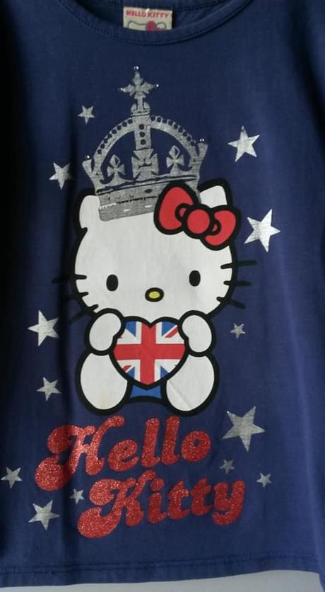 Bavlněné tričko s hello kitty vel. 122, tu,122