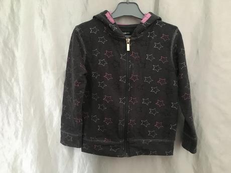 Vel. 98 šedá tenká mikina se srdíčky, 98