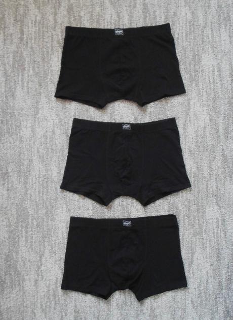Černé trenky trenýrky boxerky - 3 kusy, s