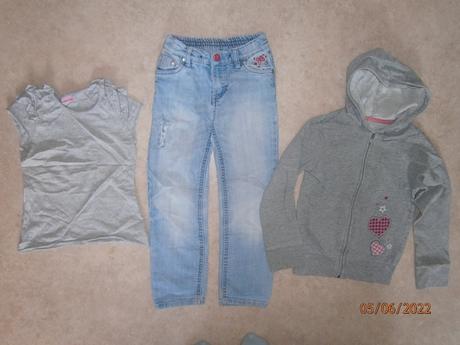 Rifle + tričko a mikina zdarma, vel. 116, okay,116